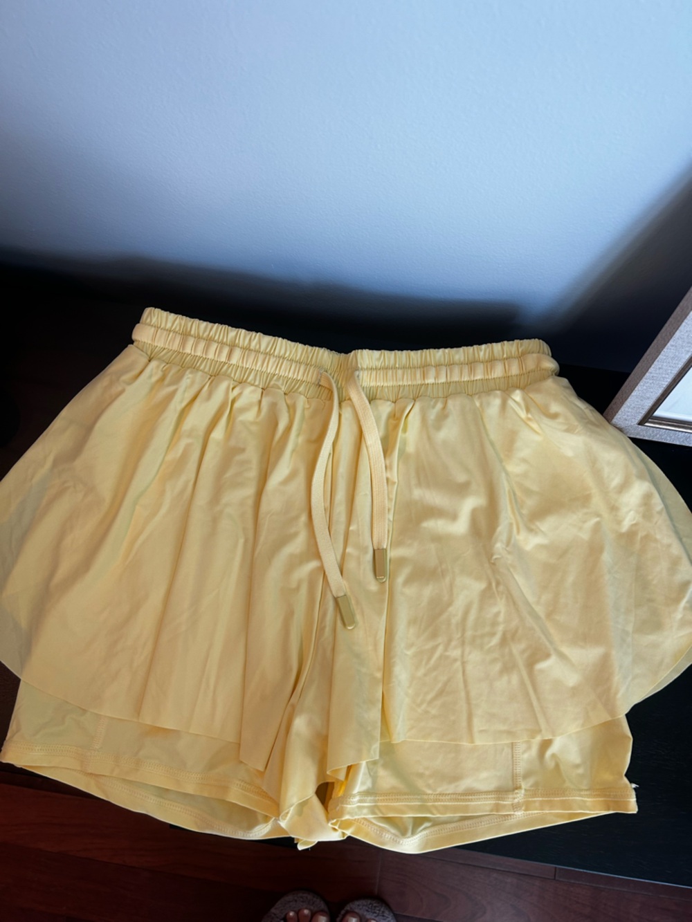 Light Yellow Running Shorts